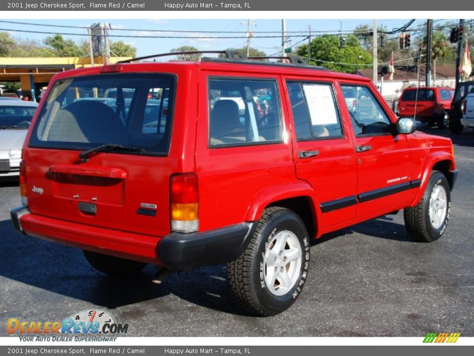 2001 Jeep Cherokee Sport Flame Red / Camel Photo #8