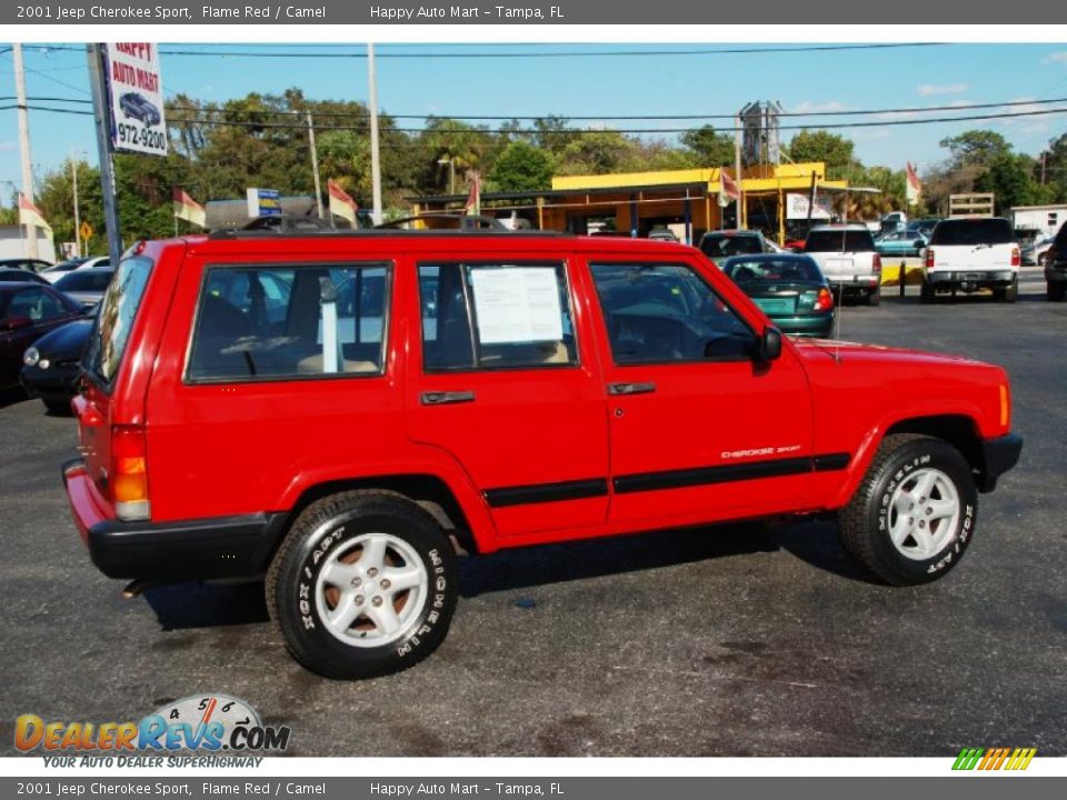 2001 Jeep Cherokee Sport Flame Red / Camel Photo #9