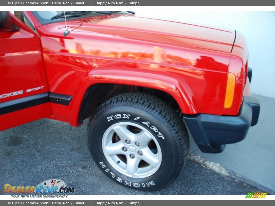 2001 Jeep Cherokee Sport Flame Red / Camel Photo #12