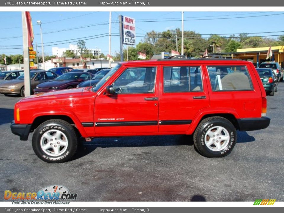 2001 Jeep Cherokee Sport Flame Red / Camel Photo #13