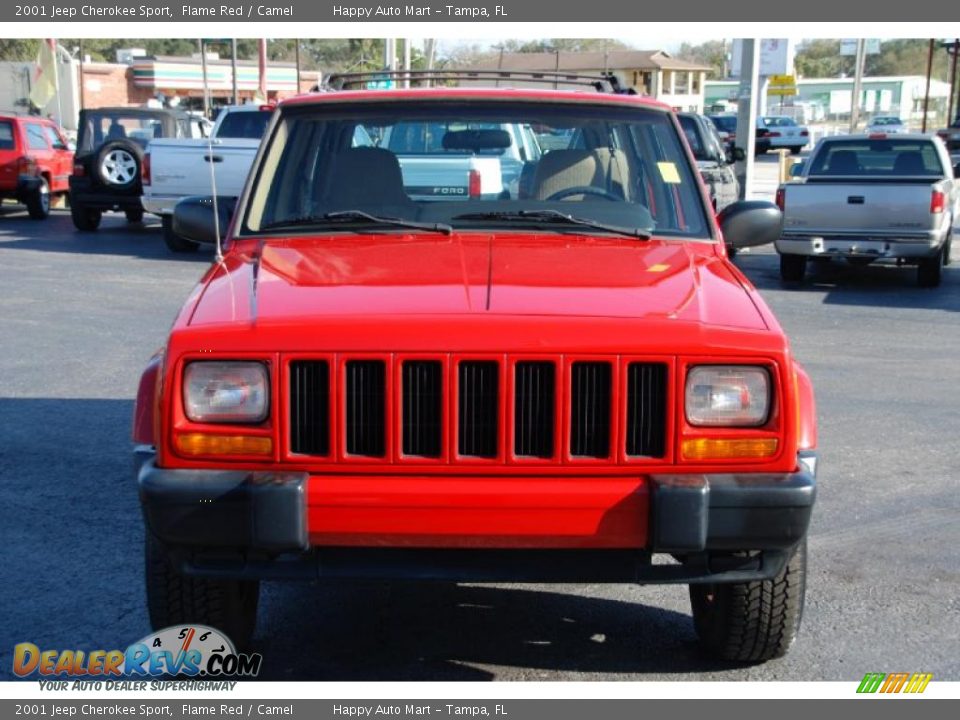 2001 Jeep Cherokee Sport Flame Red / Camel Photo #15