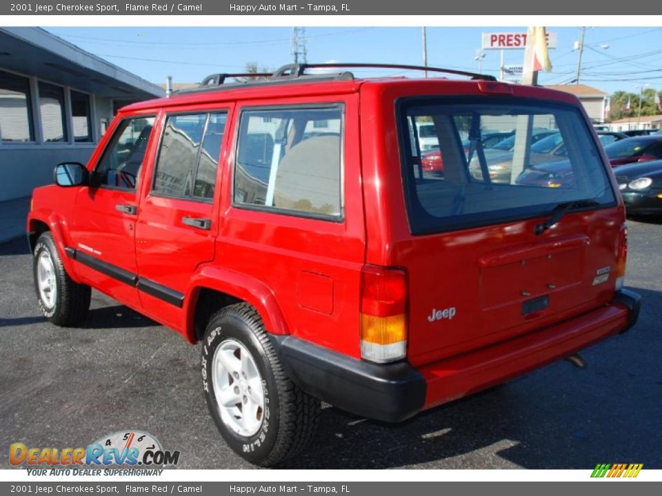 2001 Jeep Cherokee Sport Flame Red / Camel Photo #19