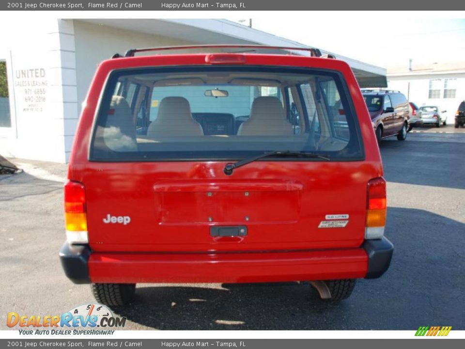 2001 Jeep Cherokee Sport Flame Red / Camel Photo #20