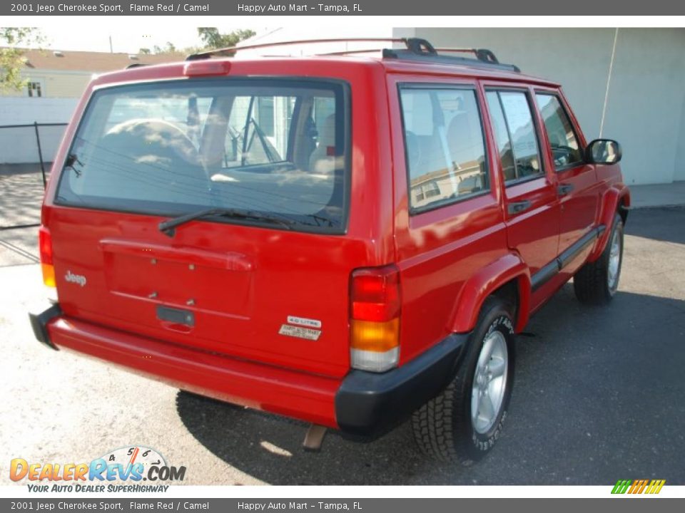 2001 Jeep Cherokee Sport Flame Red / Camel Photo #21
