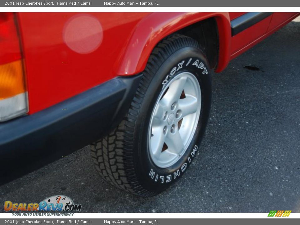 2001 Jeep Cherokee Sport Flame Red / Camel Photo #22