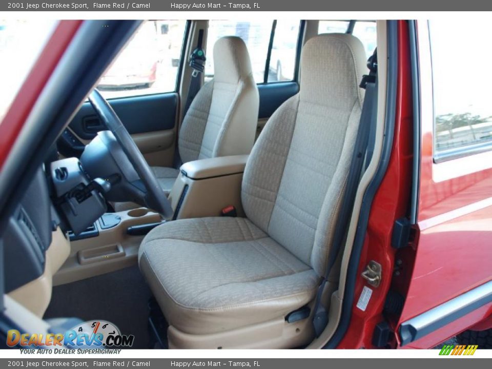 2001 Jeep Cherokee Sport Flame Red / Camel Photo #32