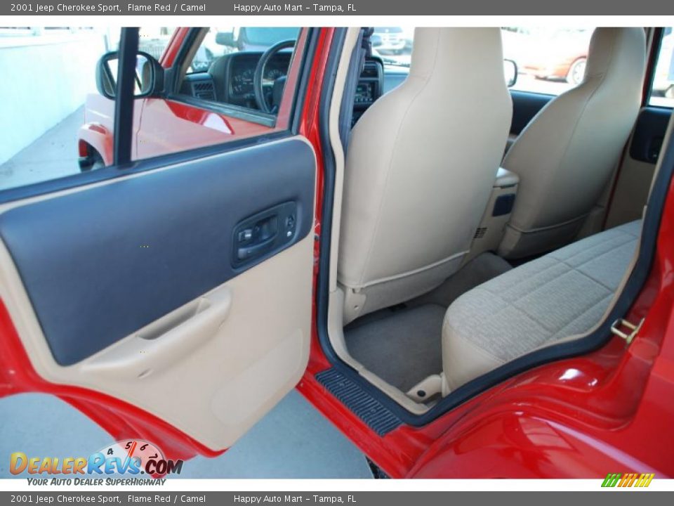 2001 Jeep Cherokee Sport Flame Red / Camel Photo #36