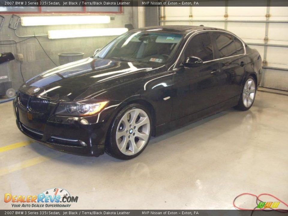 2007 BMW 3 Series 335i Sedan Jet Black / Terra/Black Dakota Leather Photo #2