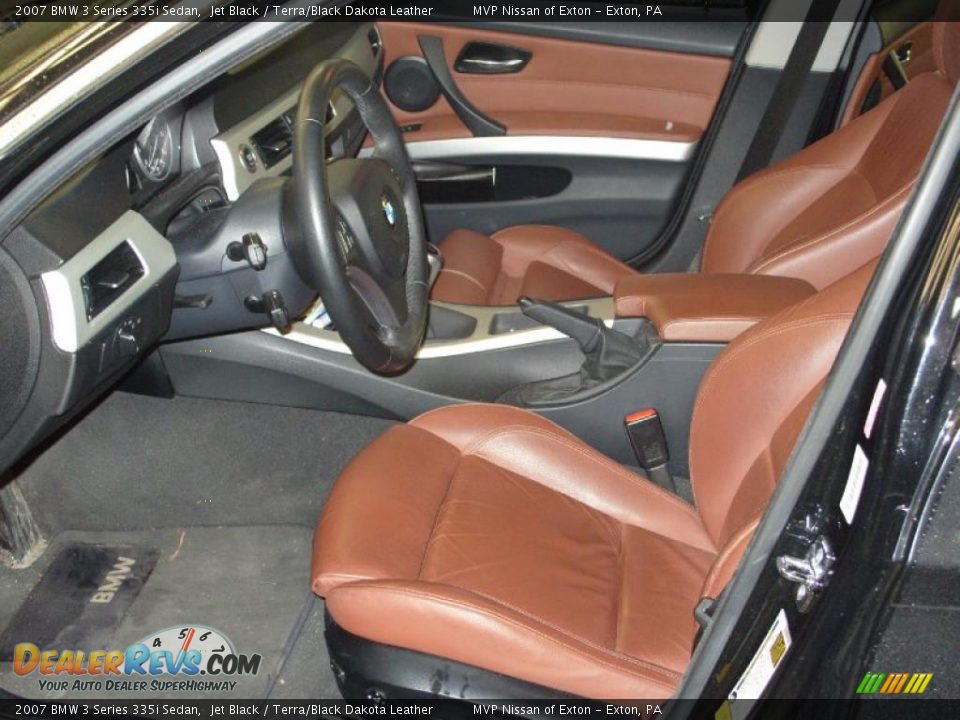 2007 BMW 3 Series 335i Sedan Jet Black / Terra/Black Dakota Leather Photo #5