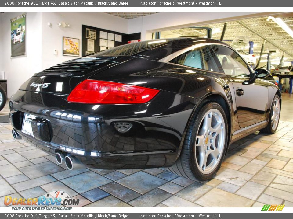 2008 Porsche 911 Targa 4S Basalt Black Metallic / Black/Sand Beige Photo #5
