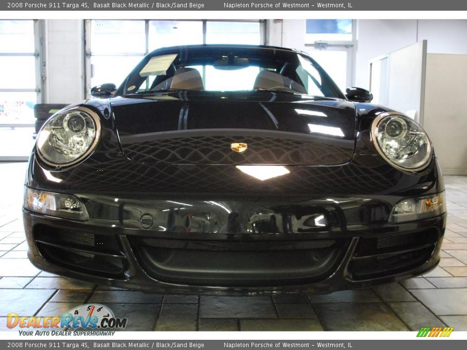 2008 Porsche 911 Targa 4S Basalt Black Metallic / Black/Sand Beige Photo #8