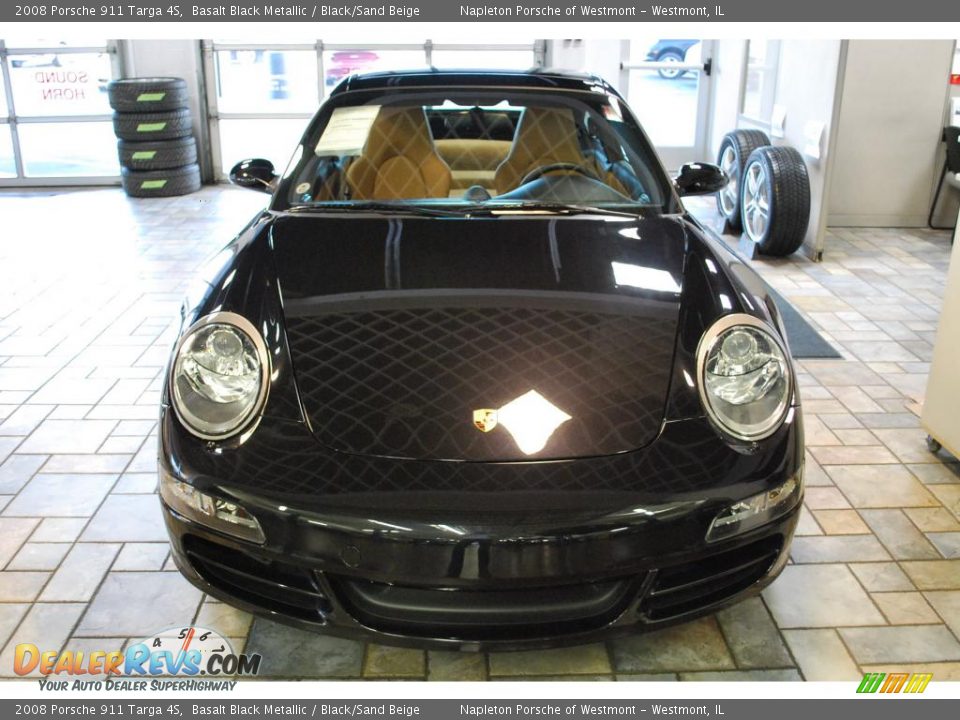 2008 Porsche 911 Targa 4S Basalt Black Metallic / Black/Sand Beige Photo #9