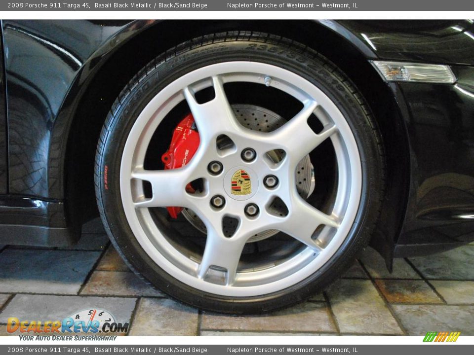 2008 Porsche 911 Targa 4S Basalt Black Metallic / Black/Sand Beige Photo #11