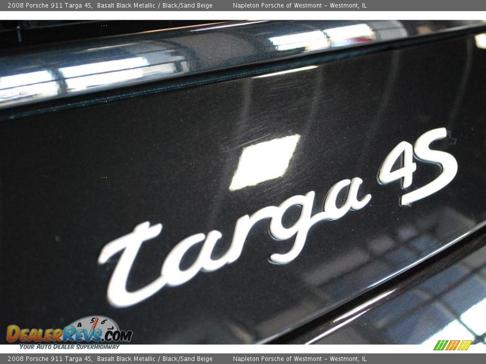 2008 Porsche 911 Targa 4S Basalt Black Metallic / Black/Sand Beige Photo #13