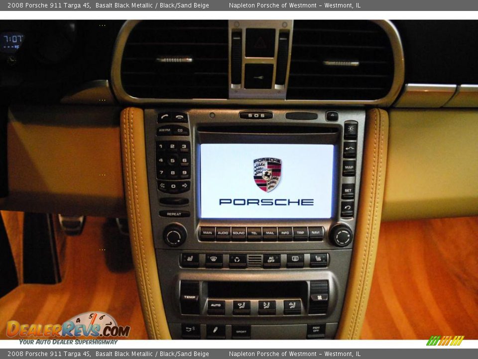 2008 Porsche 911 Targa 4S Basalt Black Metallic / Black/Sand Beige Photo #19