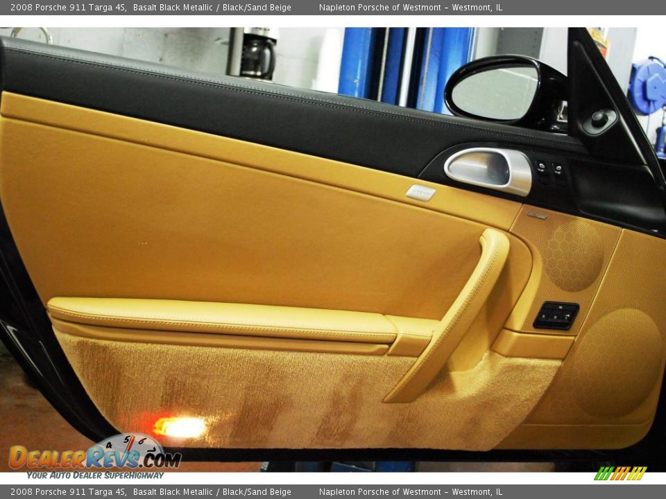 2008 Porsche 911 Targa 4S Basalt Black Metallic / Black/Sand Beige Photo #21