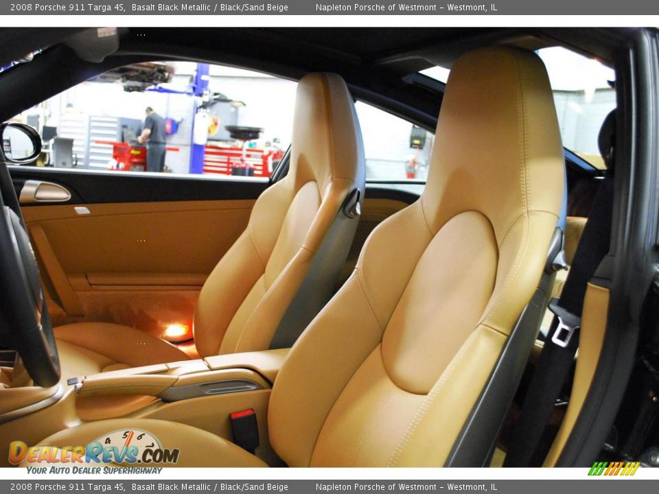 2008 Porsche 911 Targa 4S Basalt Black Metallic / Black/Sand Beige Photo #24