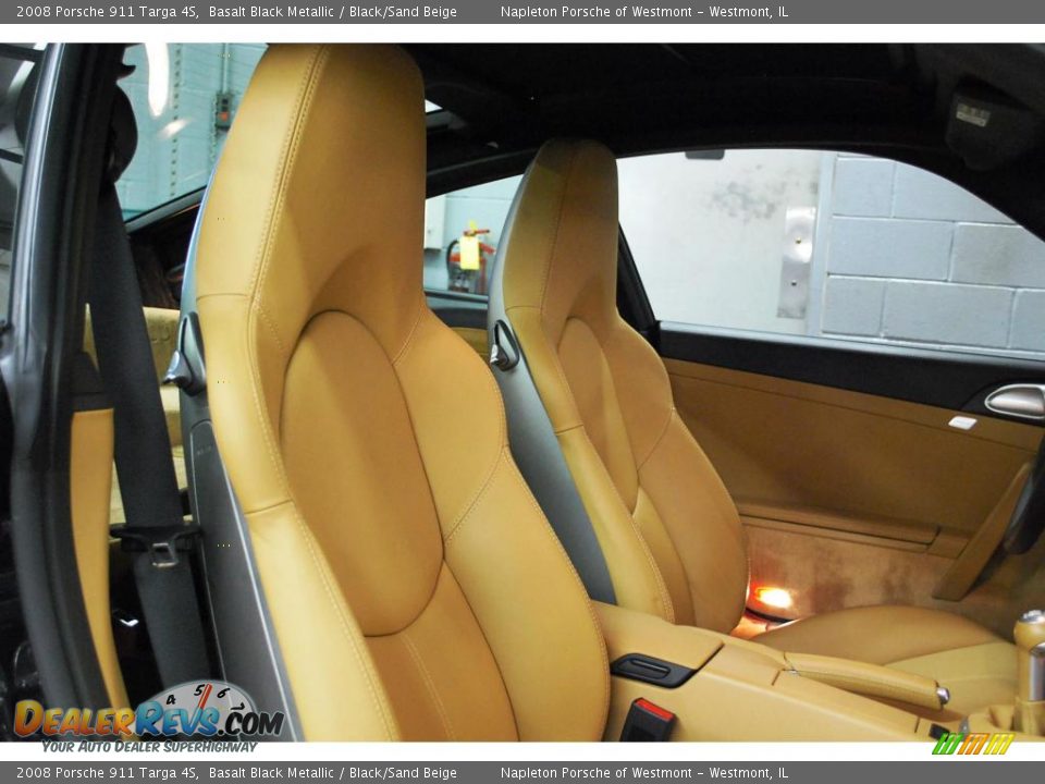 2008 Porsche 911 Targa 4S Basalt Black Metallic / Black/Sand Beige Photo #25