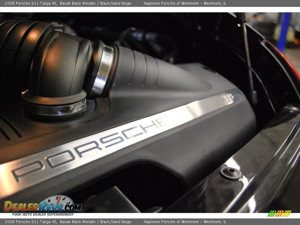 2008 Porsche 911 Targa 4S Basalt Black Metallic / Black/Sand Beige Photo #28