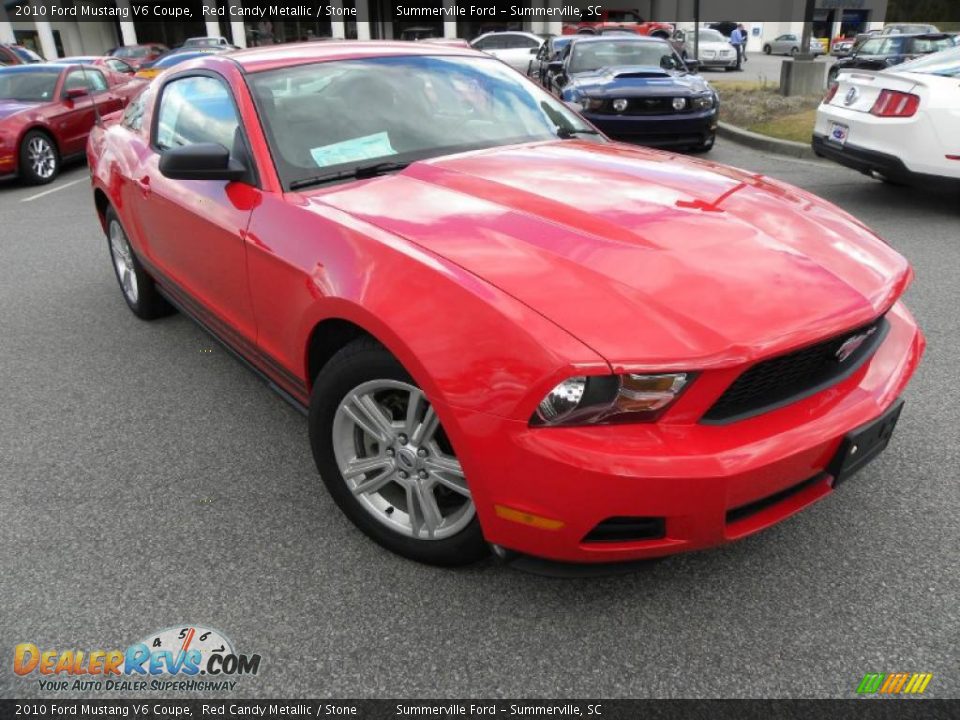 2010 Ford Mustang V6 Coupe Red Candy Metallic / Stone Photo #1