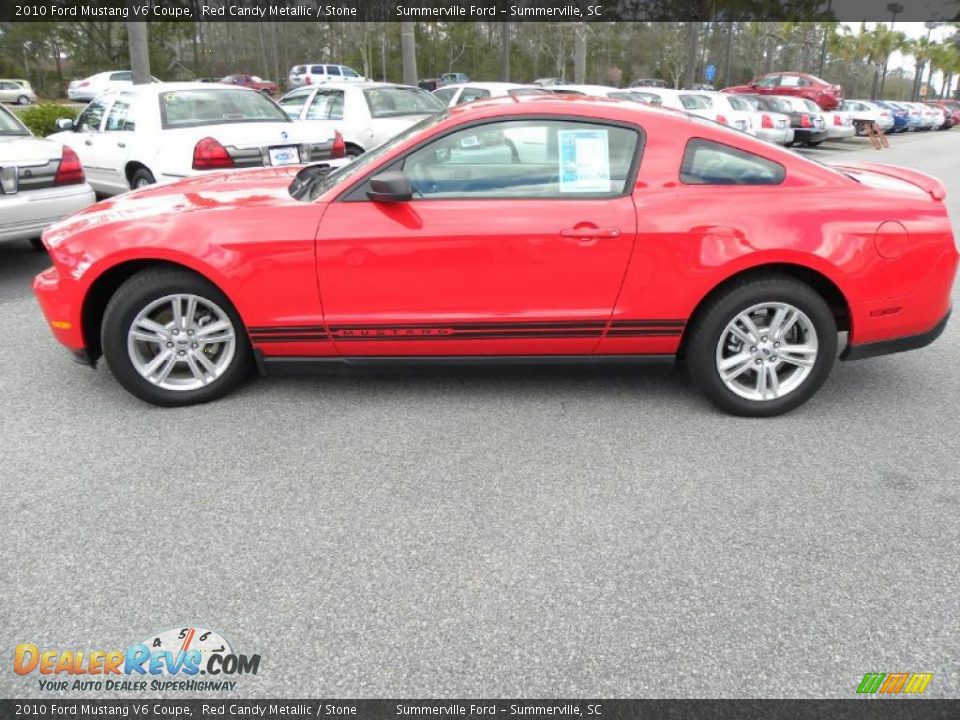 2010 Ford Mustang V6 Coupe Red Candy Metallic / Stone Photo #2