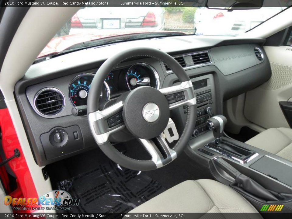 2010 Ford Mustang V6 Coupe Red Candy Metallic / Stone Photo #3