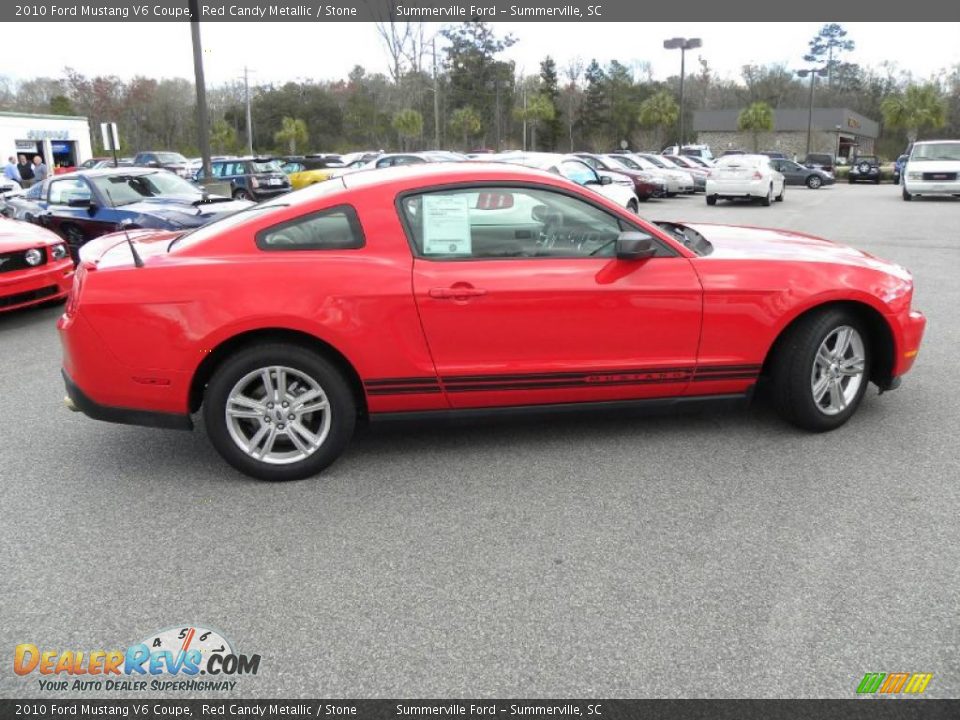 2010 Ford Mustang V6 Coupe Red Candy Metallic / Stone Photo #9