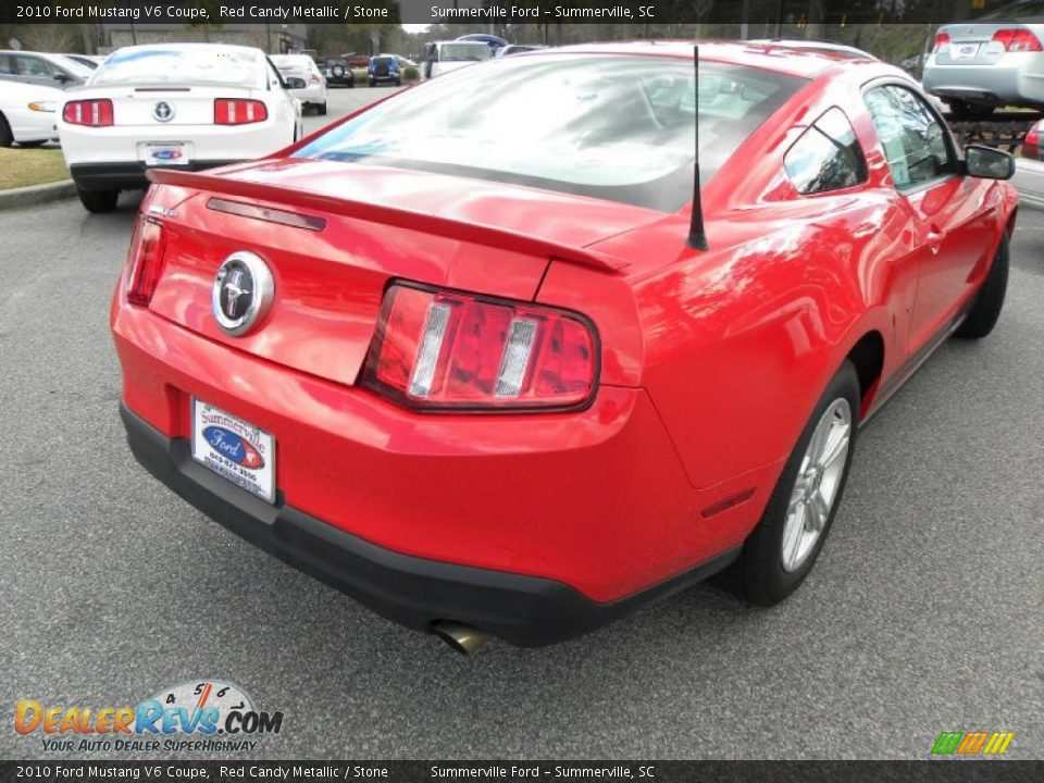2010 Ford Mustang V6 Coupe Red Candy Metallic / Stone Photo #10