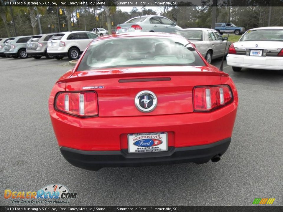 2010 Ford Mustang V6 Coupe Red Candy Metallic / Stone Photo #11