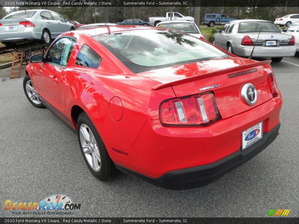 2010 Ford Mustang V6 Coupe Red Candy Metallic / Stone Photo #12