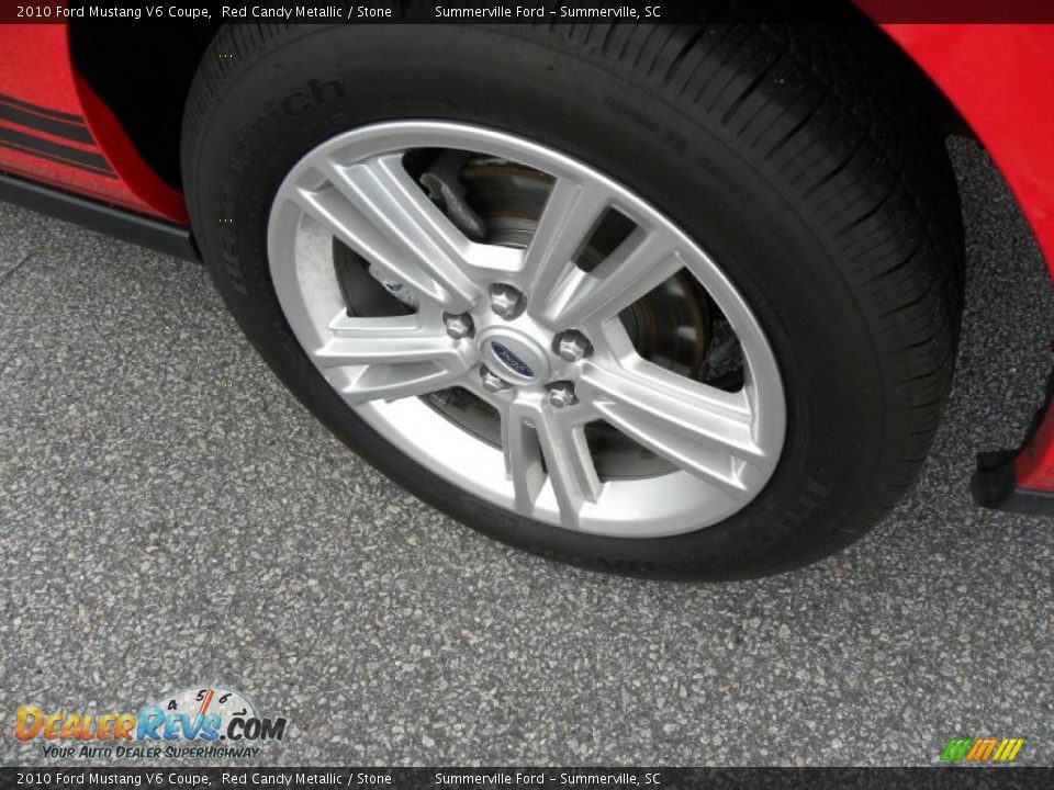 2010 Ford Mustang V6 Coupe Red Candy Metallic / Stone Photo #13