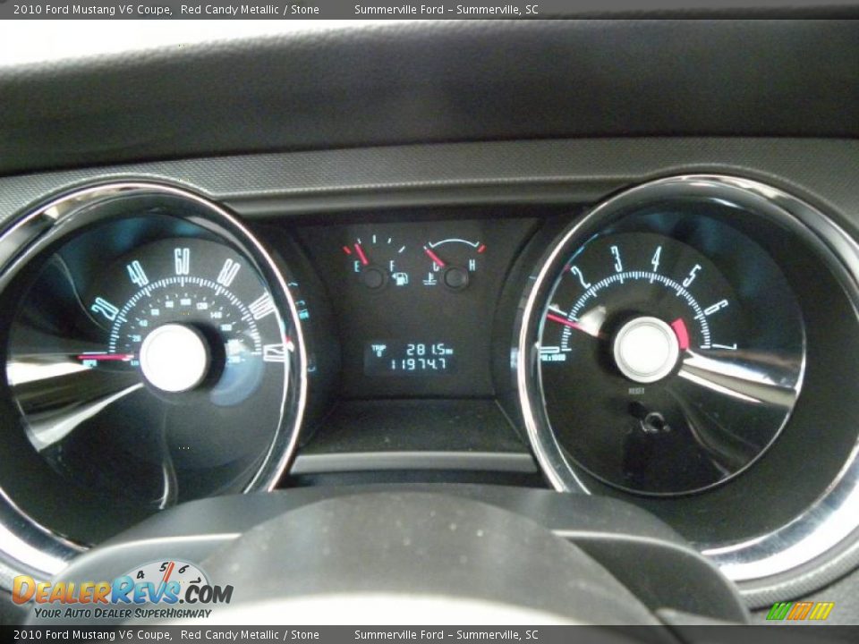 2010 Ford Mustang V6 Coupe Red Candy Metallic / Stone Photo #19