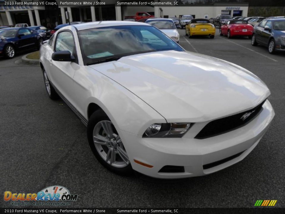 2010 Ford Mustang V6 Coupe Performance White / Stone Photo #1