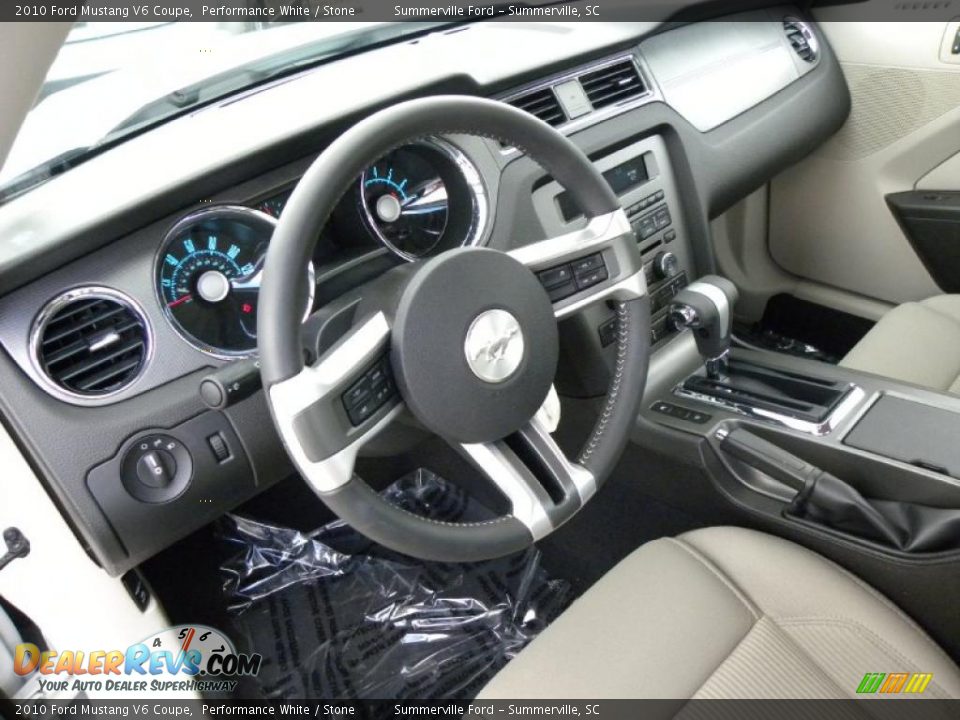 2010 Ford Mustang V6 Coupe Performance White / Stone Photo #3