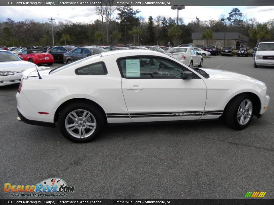 2010 Ford Mustang V6 Coupe Performance White / Stone Photo #9