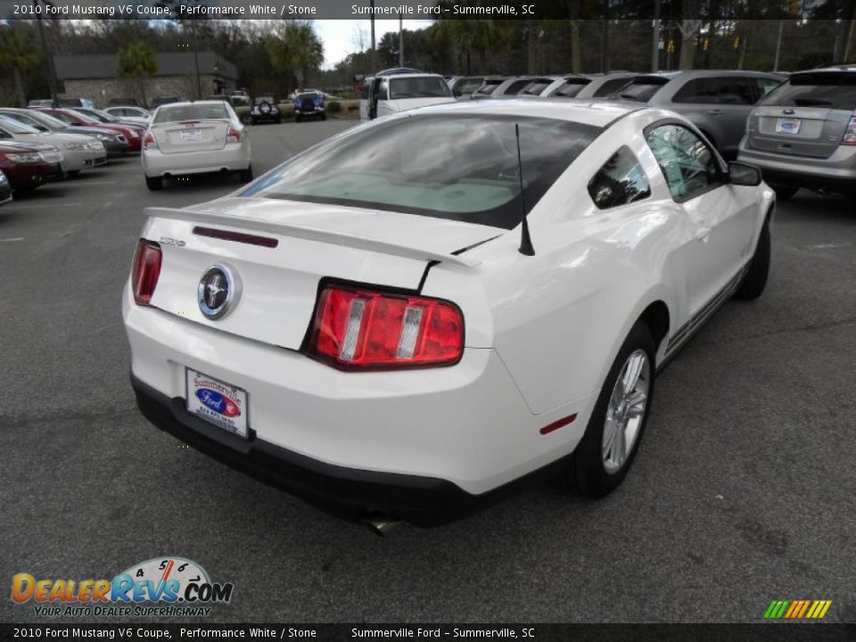 2010 Ford Mustang V6 Coupe Performance White / Stone Photo #10