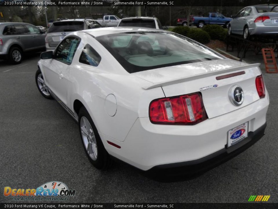 2010 Ford Mustang V6 Coupe Performance White / Stone Photo #12