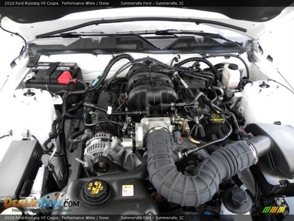 2010 Ford Mustang V6 Coupe Performance White / Stone Photo #15