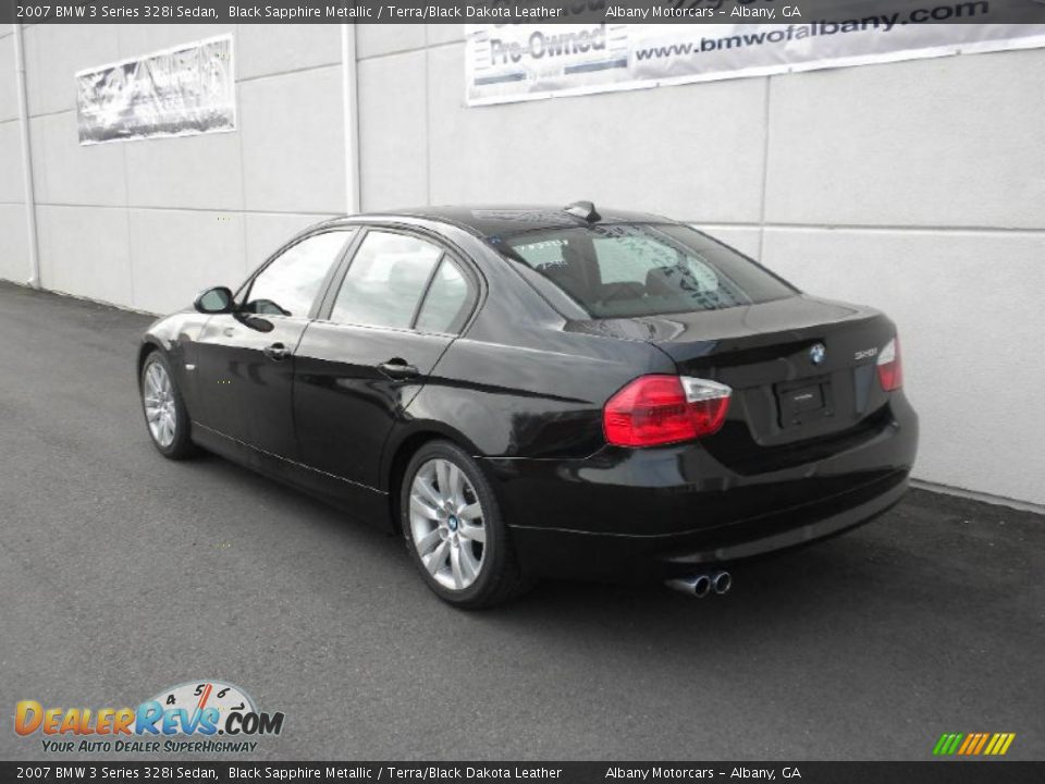 2007 BMW 3 Series 328i Sedan Black Sapphire Metallic / Terra/Black Dakota Leather Photo #3