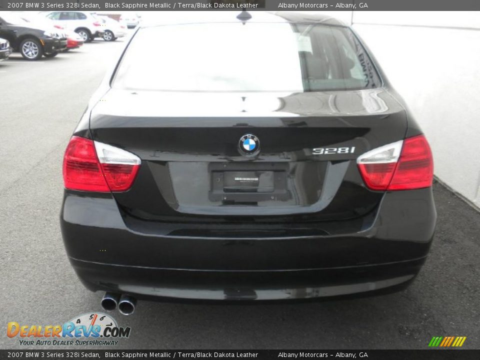 2007 BMW 3 Series 328i Sedan Black Sapphire Metallic / Terra/Black Dakota Leather Photo #4