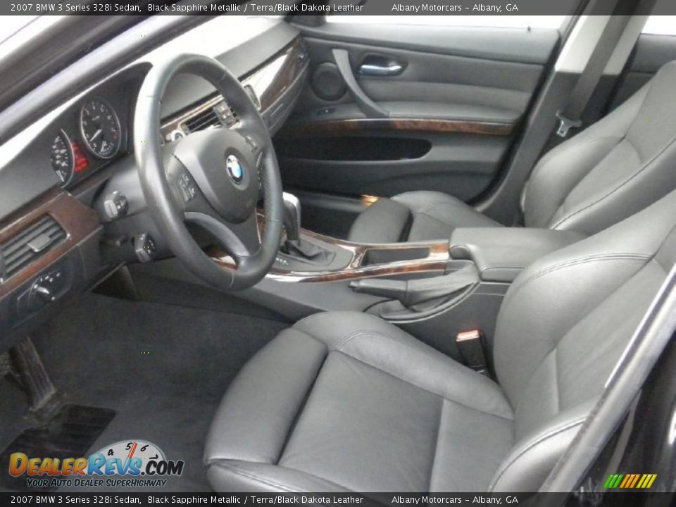 2007 BMW 3 Series 328i Sedan Black Sapphire Metallic / Terra/Black Dakota Leather Photo #6