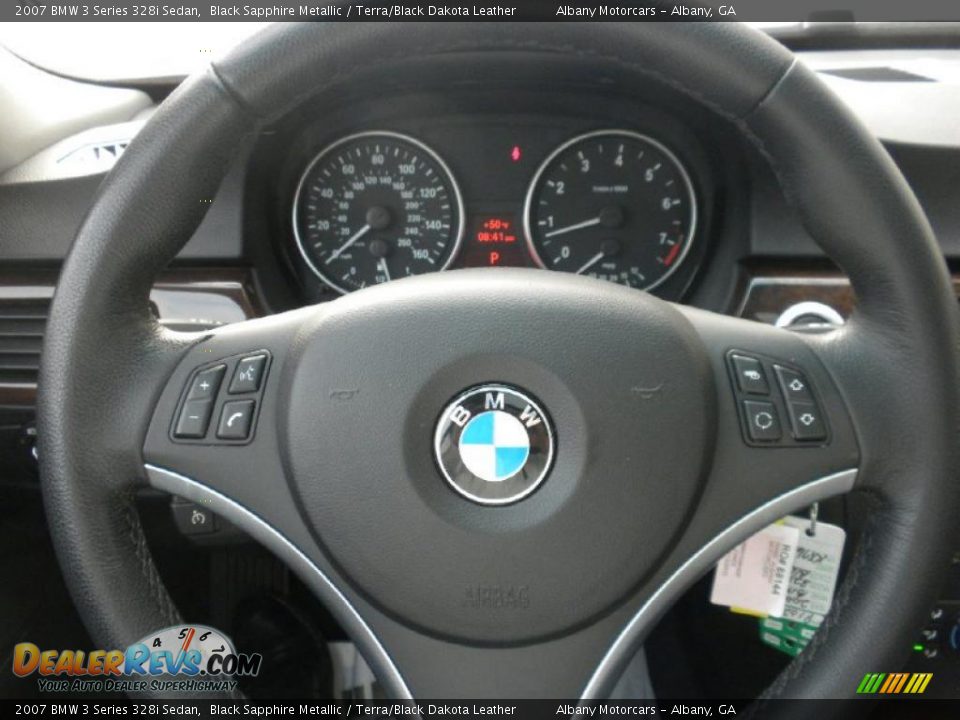 2007 BMW 3 Series 328i Sedan Black Sapphire Metallic / Terra/Black Dakota Leather Photo #14