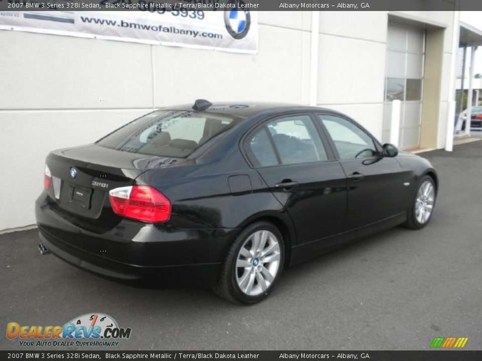 2007 BMW 3 Series 328i Sedan Black Sapphire Metallic / Terra/Black Dakota Leather Photo #19