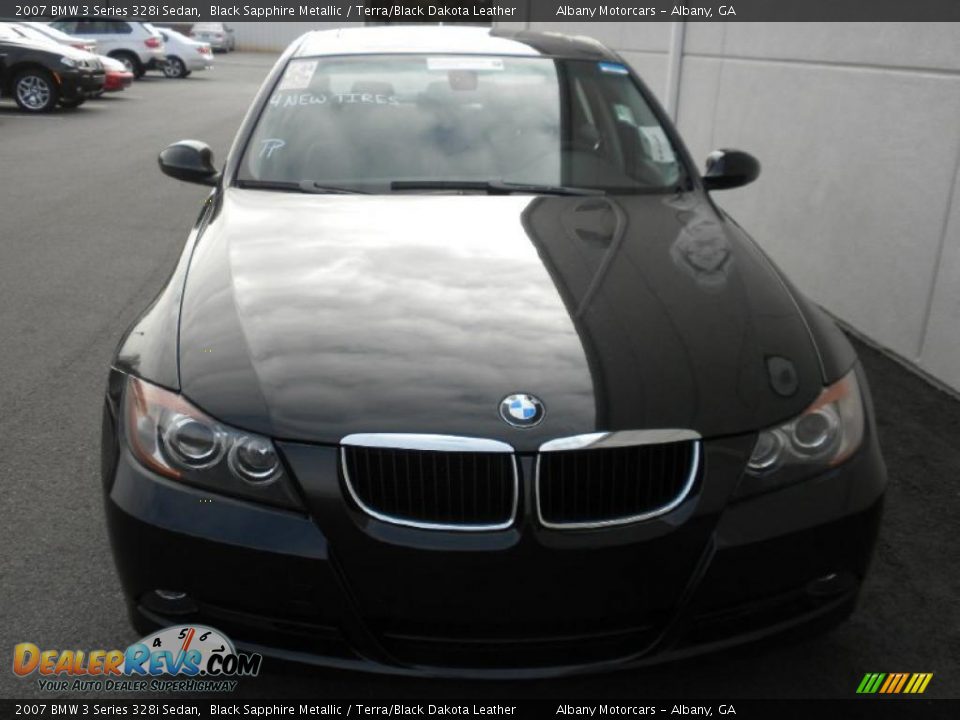 2007 BMW 3 Series 328i Sedan Black Sapphire Metallic / Terra/Black Dakota Leather Photo #21