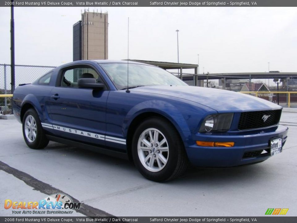 2008 Ford Mustang V6 Deluxe Coupe Vista Blue Metallic / Dark Charcoal Photo #3