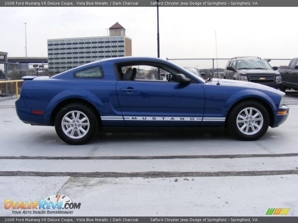 2008 Ford Mustang V6 Deluxe Coupe Vista Blue Metallic / Dark Charcoal Photo #4