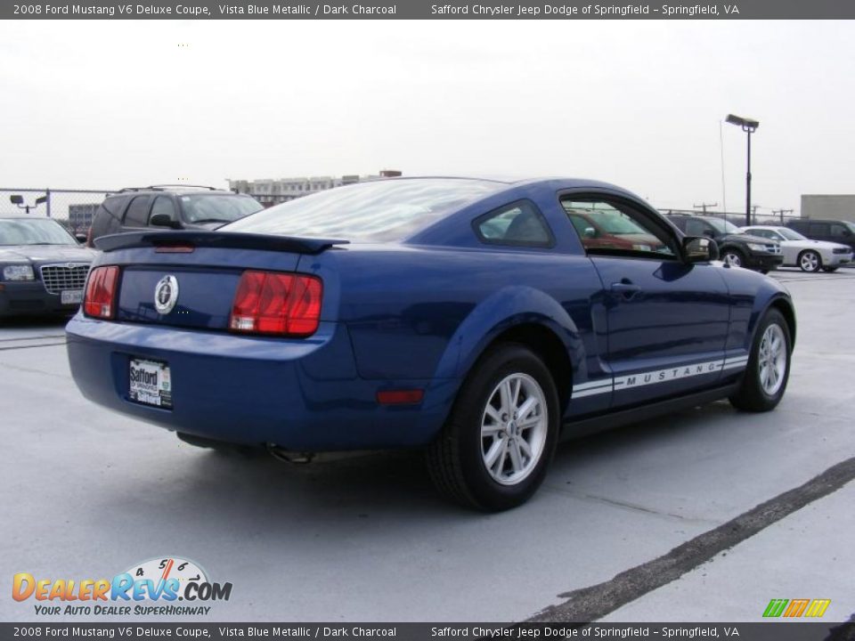 2008 Ford Mustang V6 Deluxe Coupe Vista Blue Metallic / Dark Charcoal Photo #5