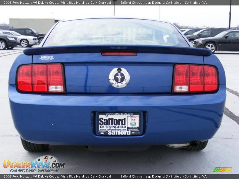 2008 Ford Mustang V6 Deluxe Coupe Vista Blue Metallic / Dark Charcoal Photo #6