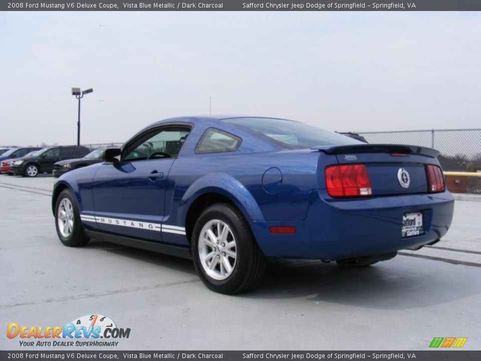 2008 Ford Mustang V6 Deluxe Coupe Vista Blue Metallic / Dark Charcoal Photo #7