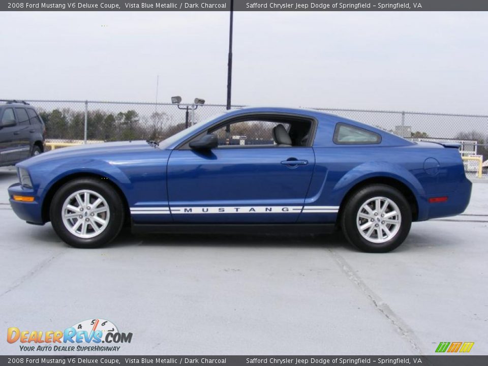 2008 Ford Mustang V6 Deluxe Coupe Vista Blue Metallic / Dark Charcoal Photo #8
